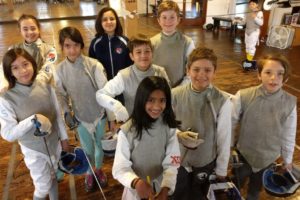 youth fencers before tournament